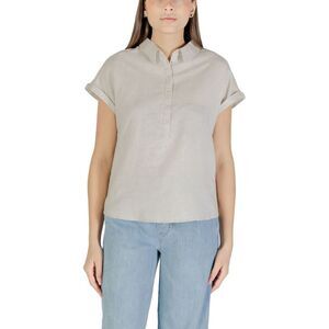 Street One Beige Linen Women's Blouse